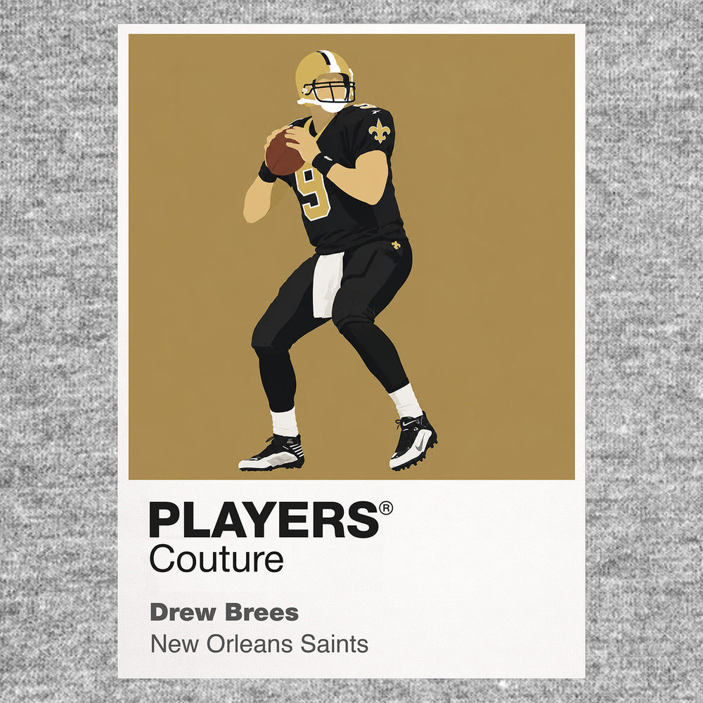 Drew Brees Saints American Football Icon Frame Men's Hoodie