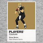 Drew Brees Saints American Football Icon Frame Men's Hoodie