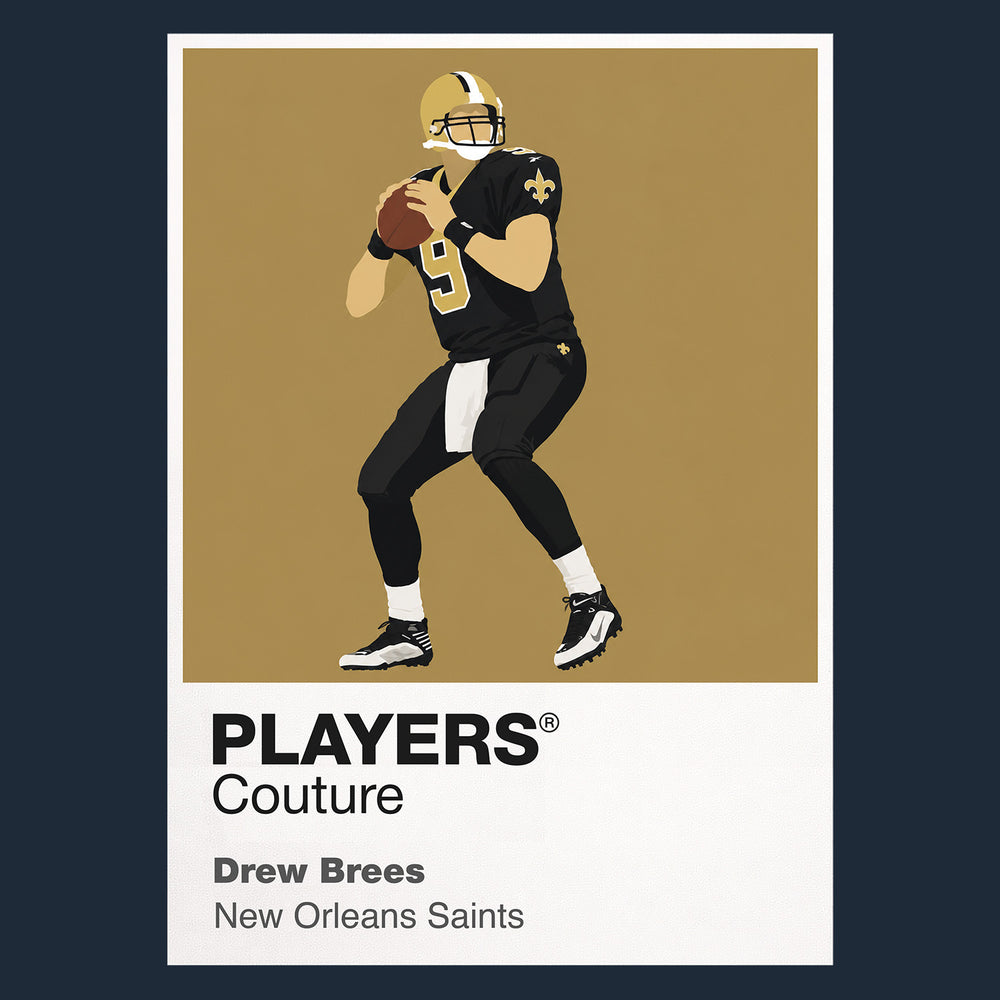 Drew Brees Saints American Football Icon Frame Men's Hoodie
