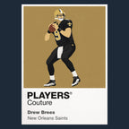Drew Brees Saints American Football Icon Frame Men's Hoodie