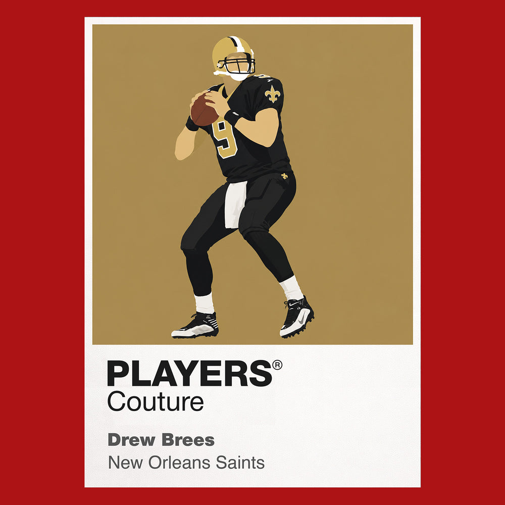 Drew Brees Saints American Football Icon Frame Men's Hoodie