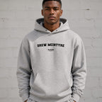 drew-mcintyre name-print hoodie - grey