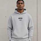 drive name-print hoodie - grey