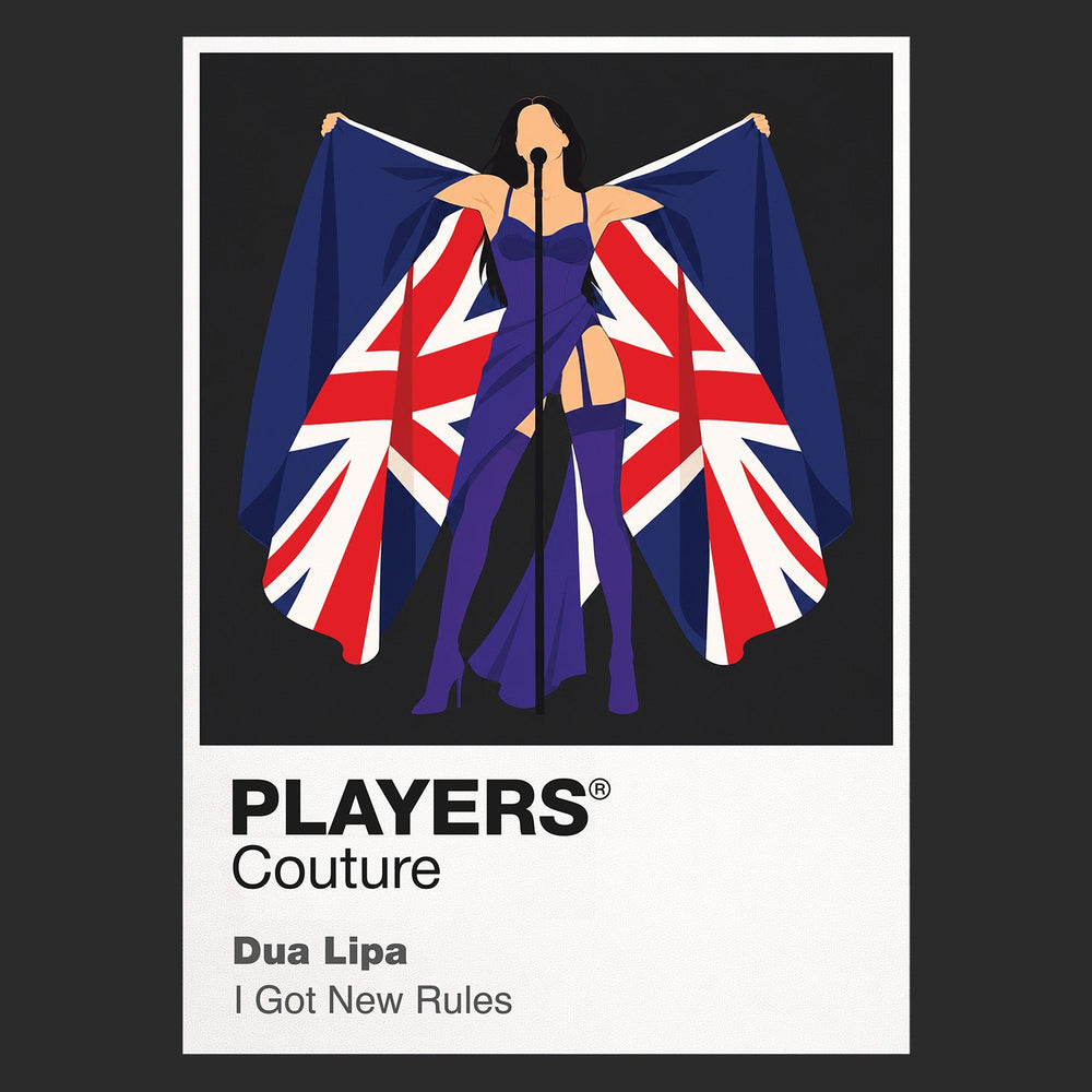Dua Lipa the fashion, colour and movement of Dua Lipa's modern dance-pop eras Icon Frame artwork in black
