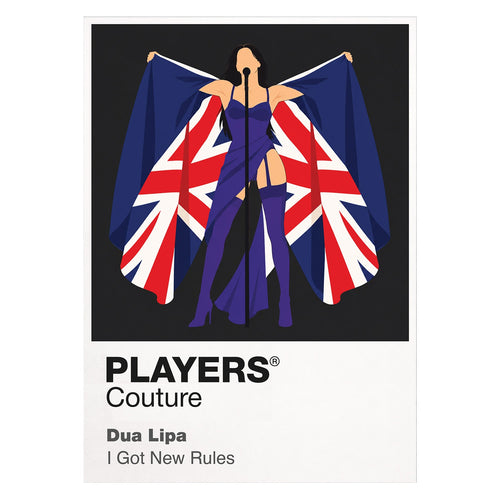 Dua Lipa the fashion, colour and movement of Dua Lipa's modern dance-pop eras Icon Frame artwork on white