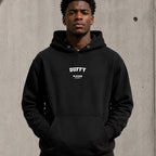duffy name-print hoodie - black