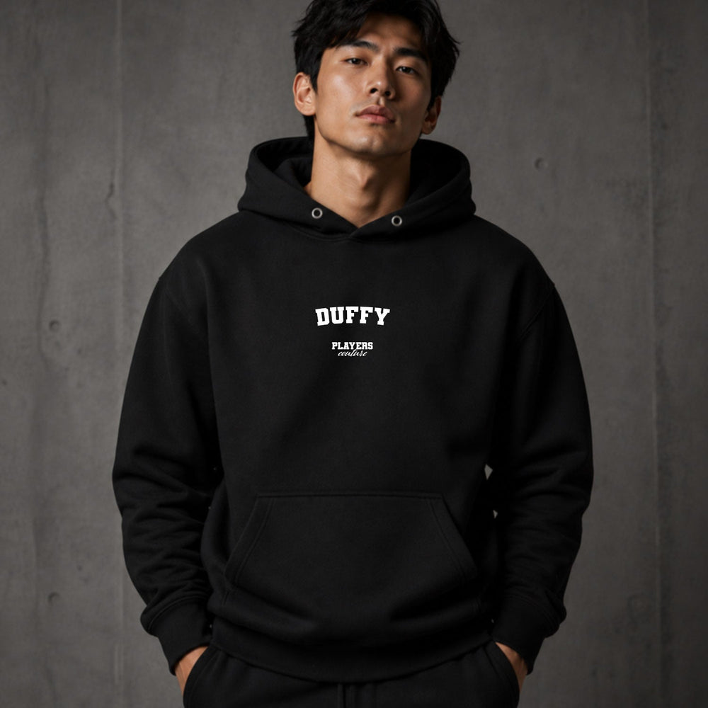 duffy name-print hoodie - black