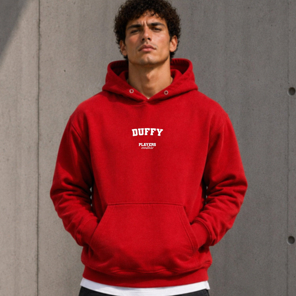duffy name-print hoodie - red