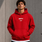 duffy name-print hoodie - red