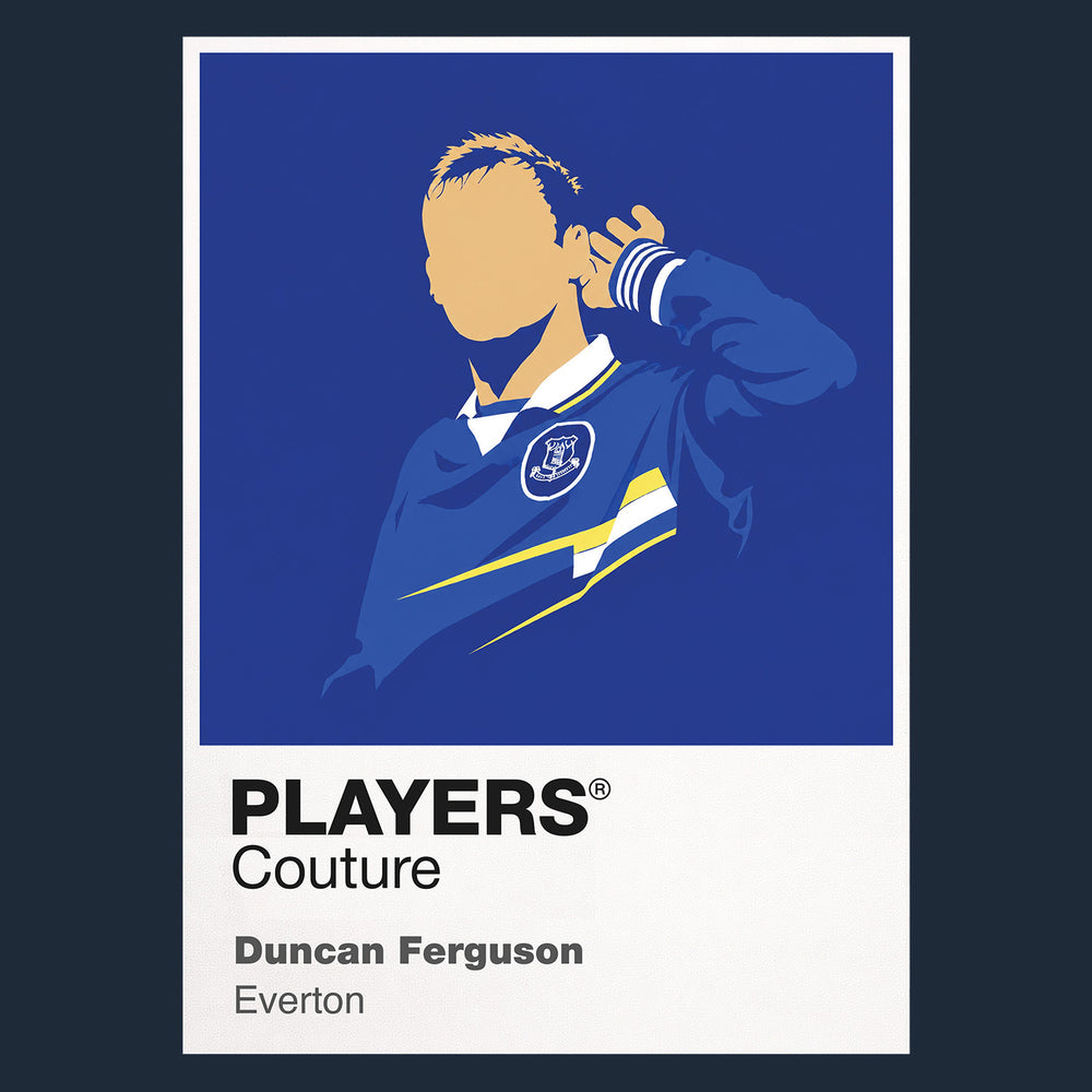 Duncan Ferguson Everton Icon Frame — Navy