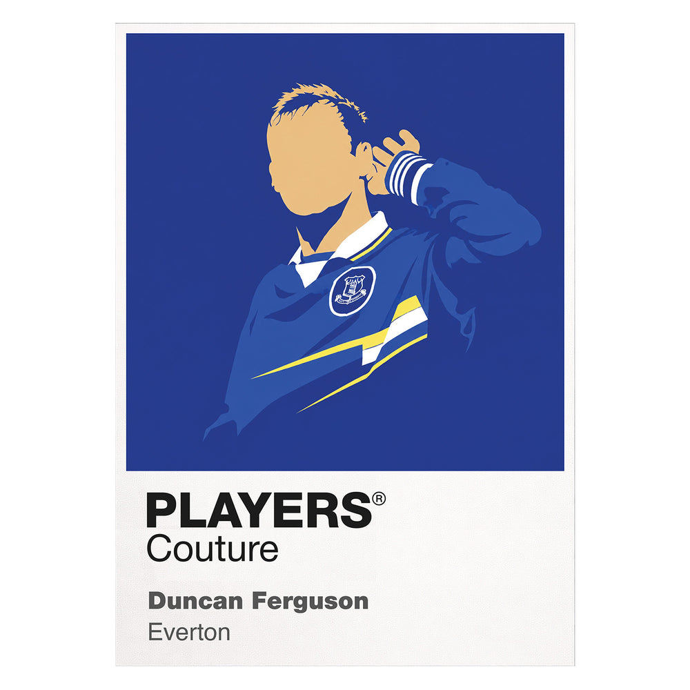Duncan Ferguson Everton Icon Frame — White