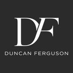 Duncan Ferguson Logo Men's T-Shirt – black close-up detail shot of the Duncan Ferguson Players Couture logo design