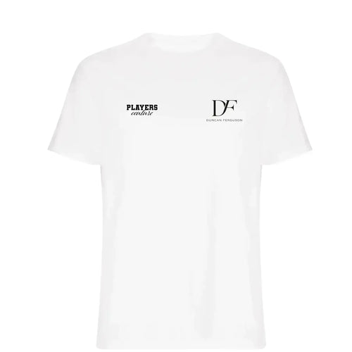 Duncan Ferguson t-shirt – white men's t-shirt featuring the Duncan Ferguson Players Couture logo