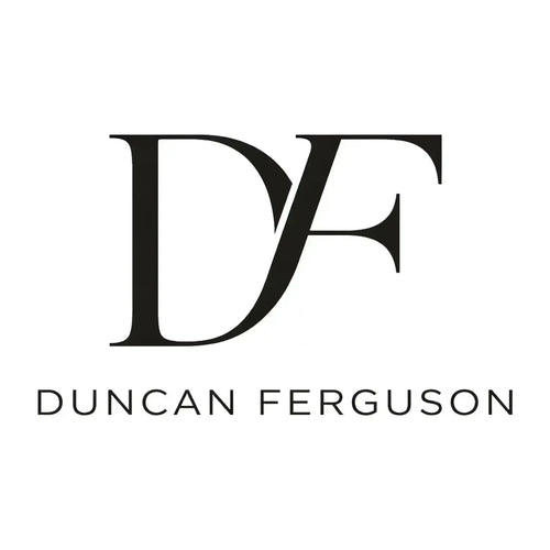 Duncan Ferguson Logo Men's T-Shirt – white close-up detail shot of the Duncan Ferguson Players Couture logo design