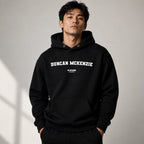 duncan-mckenzie name-print hoodie - black
