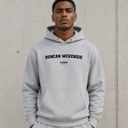 duncan-mckenzie name-print hoodie - grey