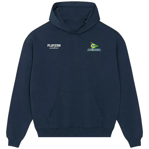 Dunga hoodie – navy men's hoodie featuring the Dunga Players Couture logo