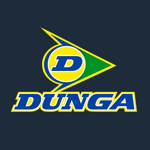 Dunga Logo Men's Hoodie – navy close-up detail shot of the Dunga Players Couture logo design