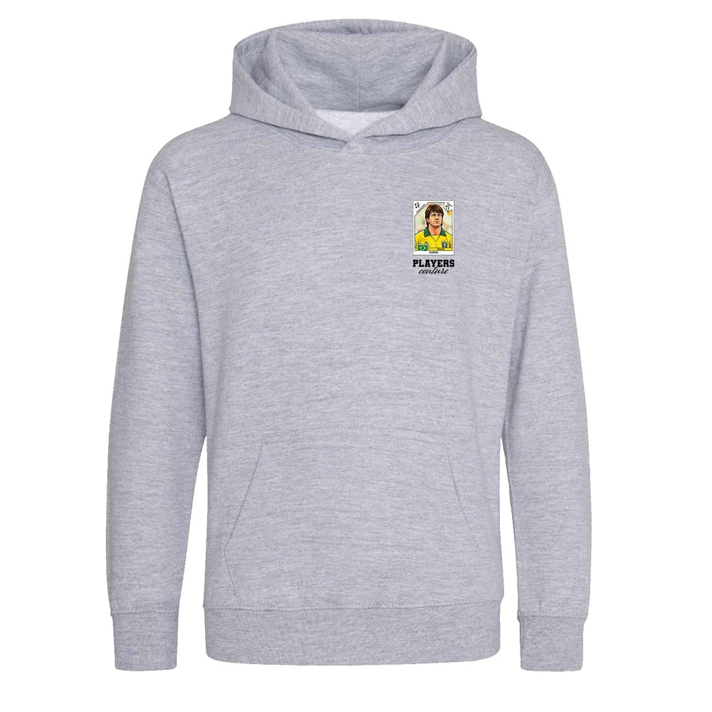 Dunga World Cup Sticker Kids Hoodie – dunga sticker kids grey hoodie Players Couture design
