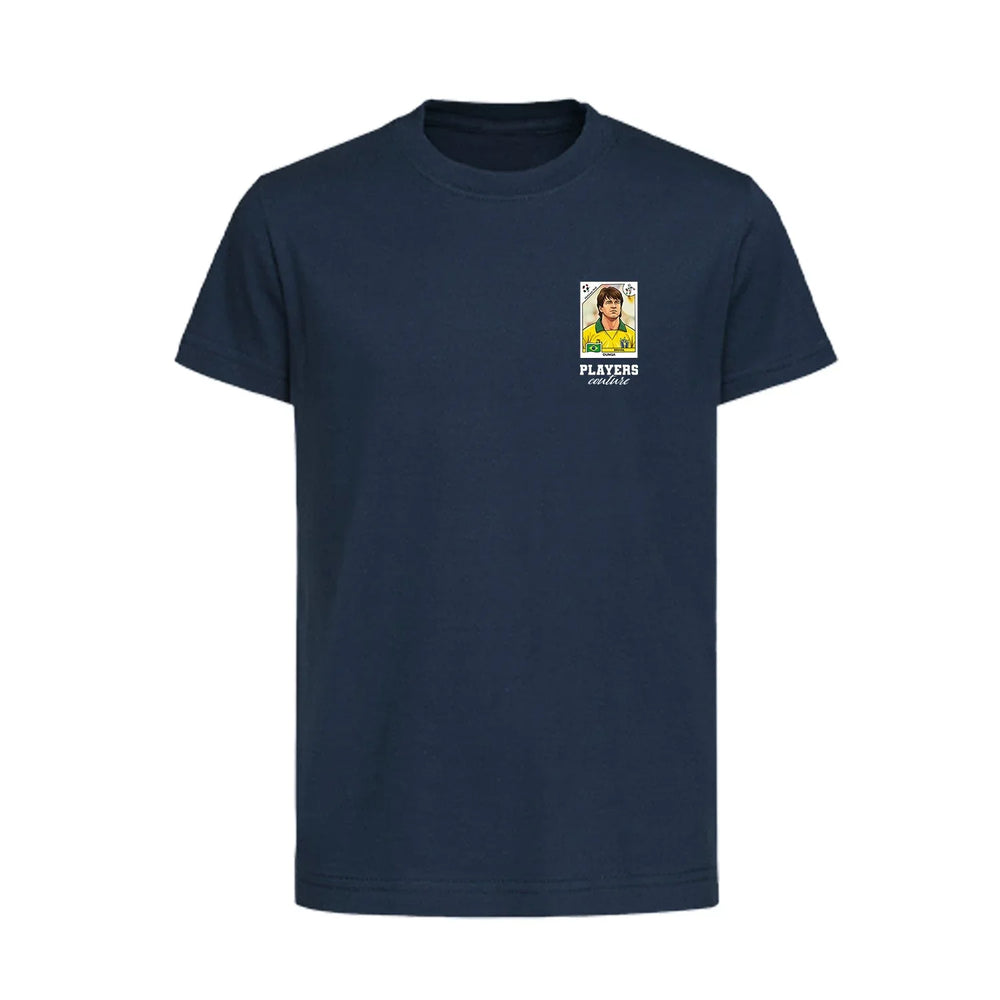 Dunga World Cup Sticker Kids T-Shirt – dunga sticker kids navy tshirt Players Couture design