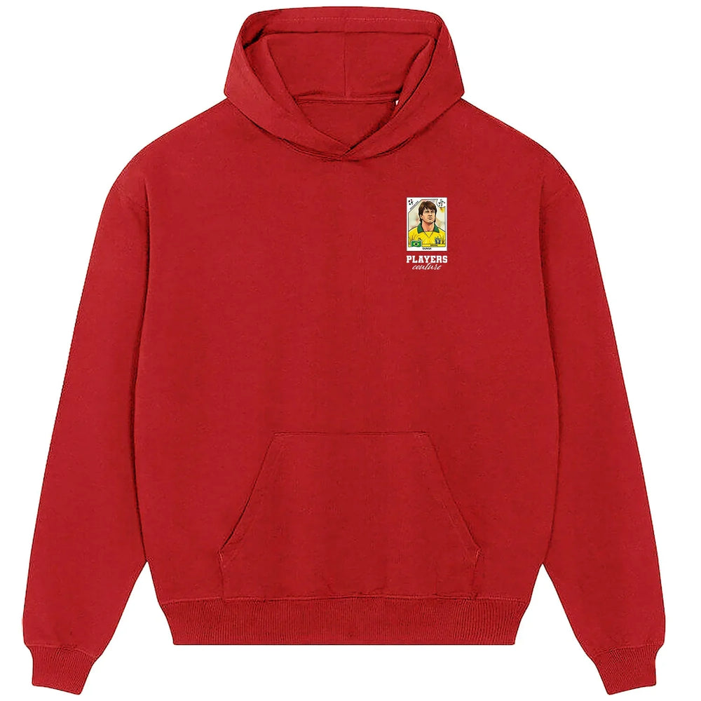 Dunga World Cup Sticker Men's Hoodie – dunga sticker mens red hoodie Players Couture design