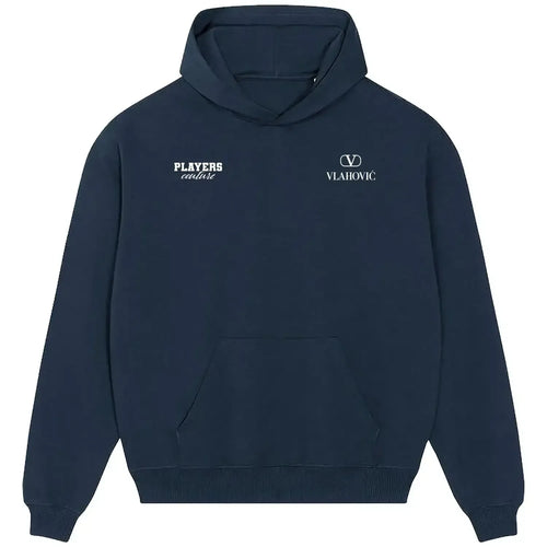 Dusan Vlahovic hoodie – navy men's hoodie featuring the Dusan Vlahovic Players Couture logo