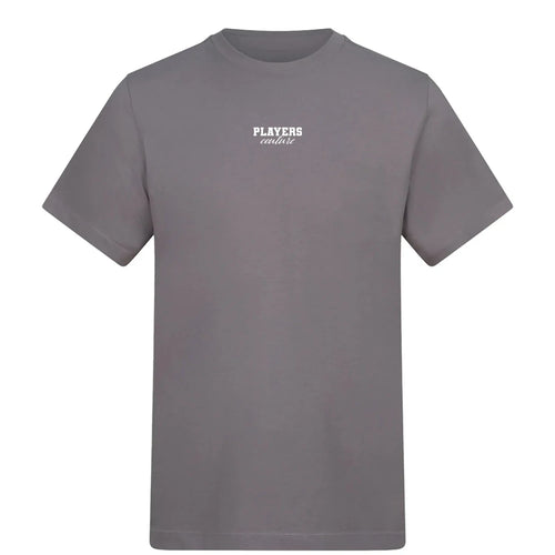 Essentials Collection t-shirt – white men's t-shirt with black Essentials Collection letters and Players Couture logo on the
