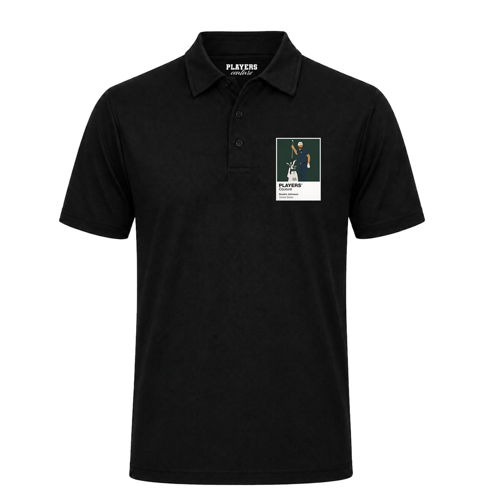 Dustin Johnson Golf Icon Frame Men's Polo Shirt - Black