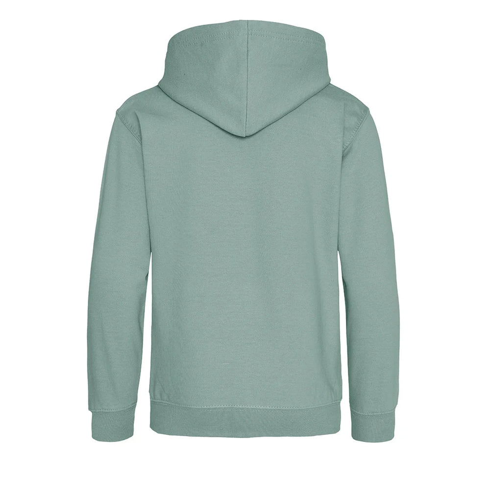 Essentials Collection hoodie – green kids' hoodie with white Essentials Collection letters and Players Couture logo on the