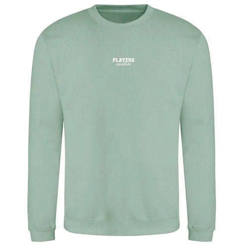 Essentials Collection hoodie – green men's hoodie with white Essentials Collection letters and Players Couture logo on the