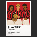 Ruud Gullit, Macro Van Basten, Frank Rijkaard AC Milan Icon Frame — Black