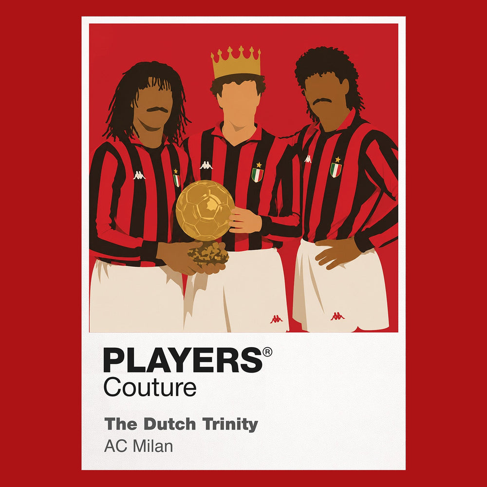 Ruud Gullit, Macro Van Basten, Frank Rijkaard AC Milan Icon Frame — Red