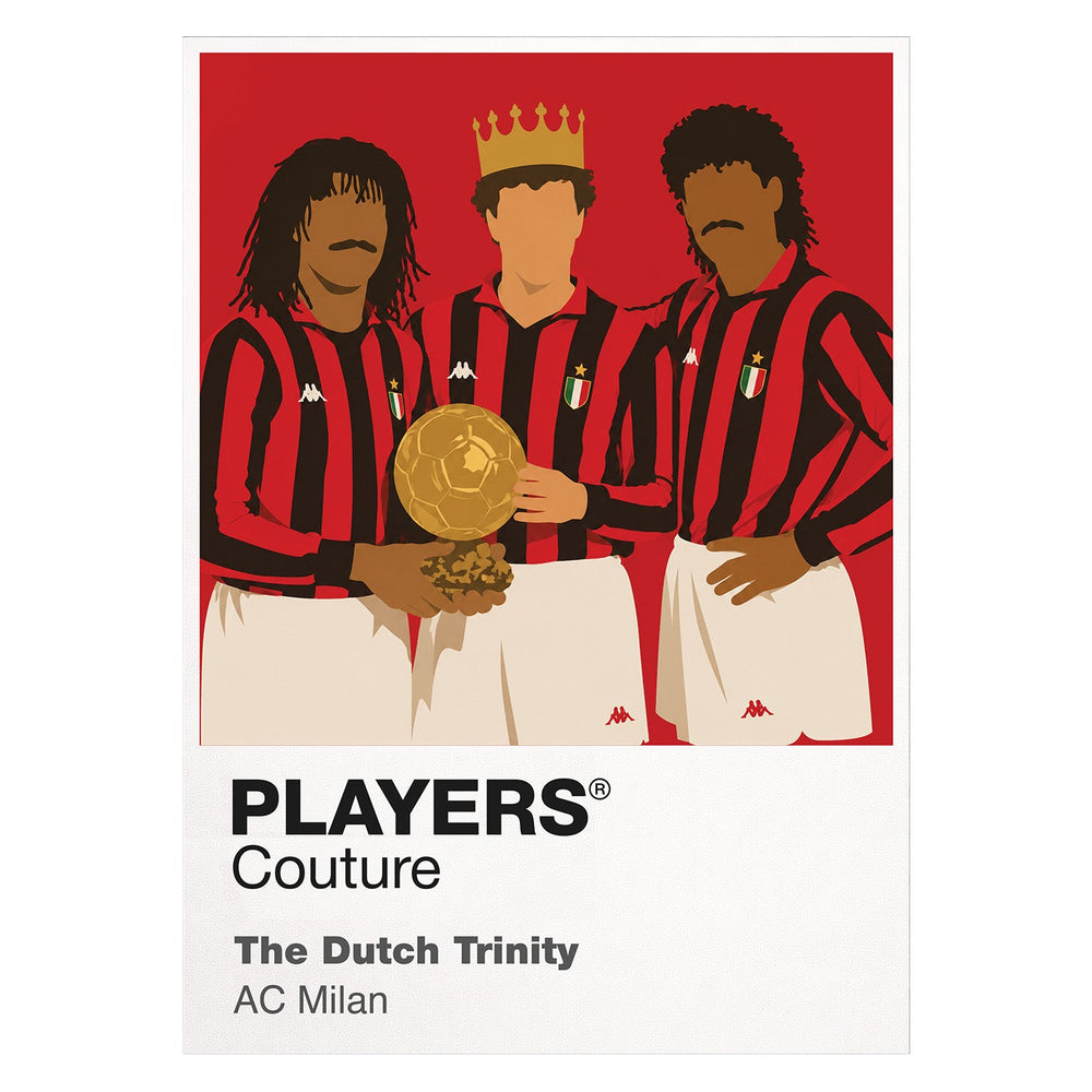 Ruud Gullit, Macro Van Basten, Frank Rijkaard AC Milan Icon Frame — White