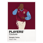 Dwight Yorke Aston Villa Icon Frame — White
