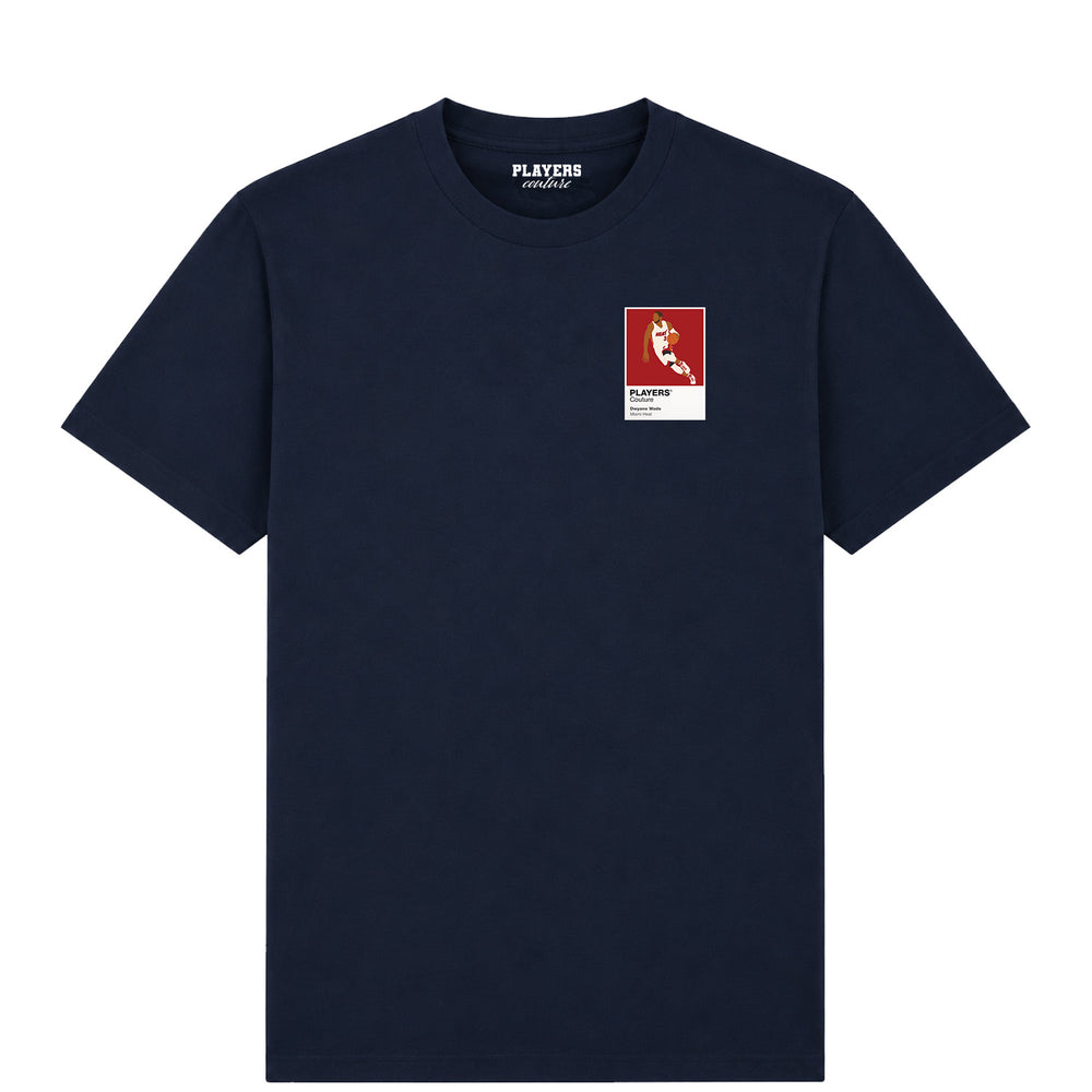 Dwyane Wade Heat Basketball Icon Frame Men's T-Shirt - Navy