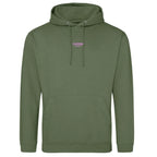 Essentials Collection hoodie – green men's hoodie with white Essentials Collection letters and Players Couture logo on the