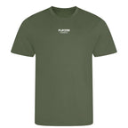 Essentials Collection t-shirt – green men's t-shirt with white Essentials Collection letters and Players Couture logo on the