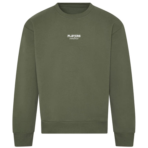 Essentials Collection hoodie – green men's hoodie with white Essentials Collection letters and Players Couture logo on the
