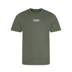 Essentials Collection t-shirt – green kids' t-shirt with white Essentials Collection letters and Players Couture logo on the