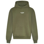 Essentials Collection hoodie – green men's hoodie with white Essentials Collection letters and Players Couture logo on the