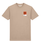Eclipse horse racing T-shirt – mens desert sand tshirt view