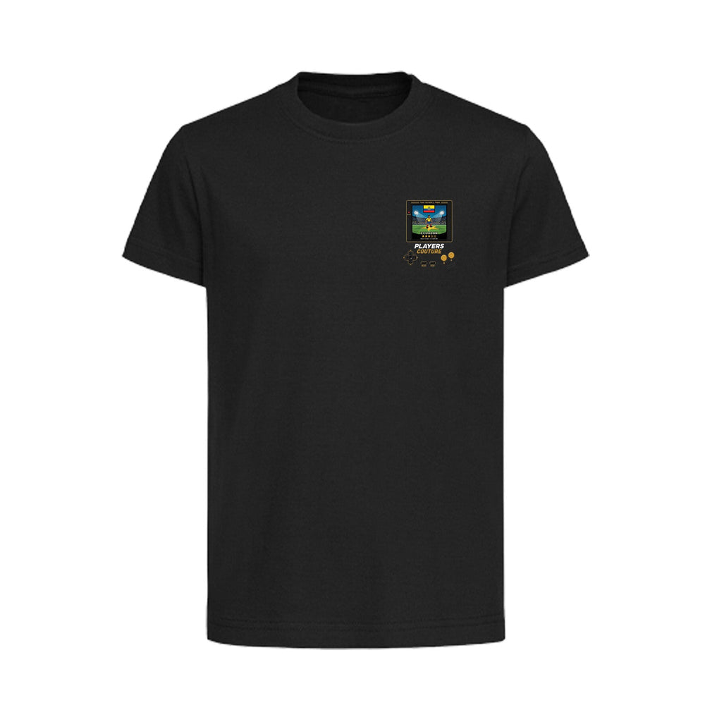 Ecuador World Cup 8-Bit Kids T-Shirt retro gaming football design by Players Couture