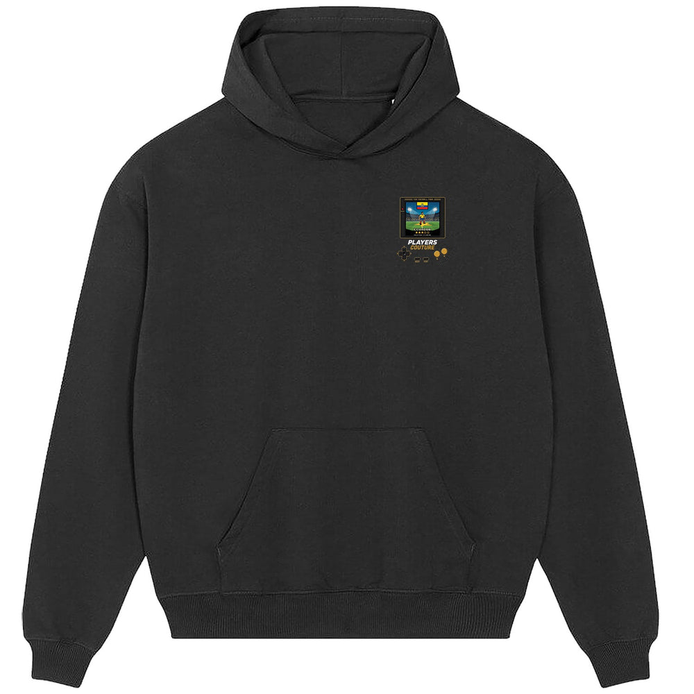 Ecuador World Cup 8-Bit Men's Hoodie retro gaming football design by Players Couture