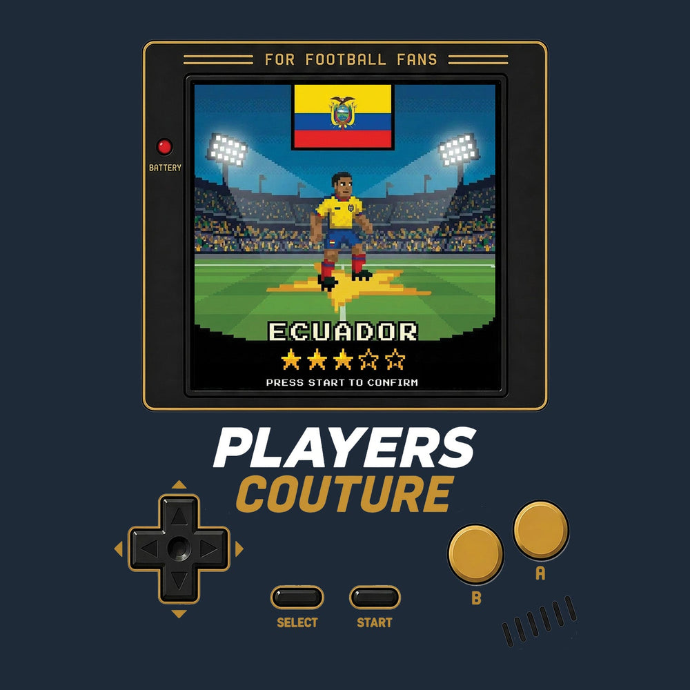 Ecuador World Cup 8-Bit Kids Hoodie retro gaming football design by Players Couture