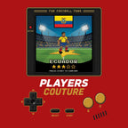 Ecuador World Cup 8-Bit Kids T-Shirt retro gaming football design by Players Couture