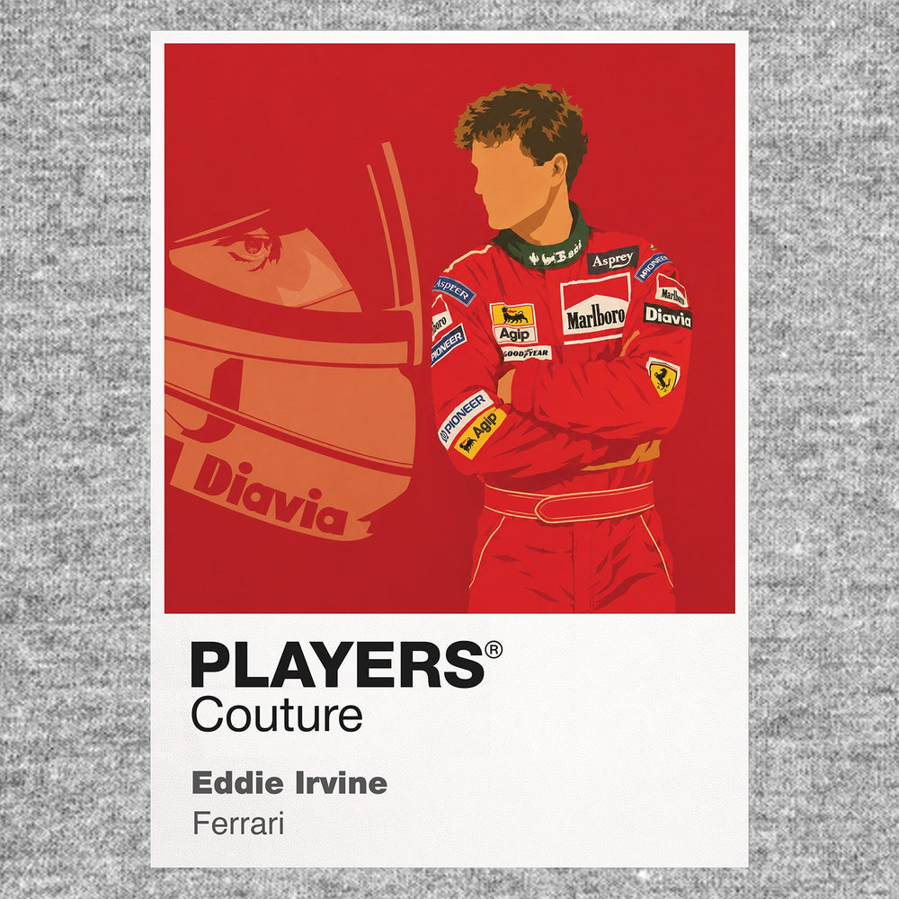 Eddie Irvine Ferrari Formula 1 hoodie – grey view