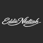 Eddie Nketiah Logo Men's Hoodie – black close-up detail shot of the Eddie Nketiah Players Couture logo design