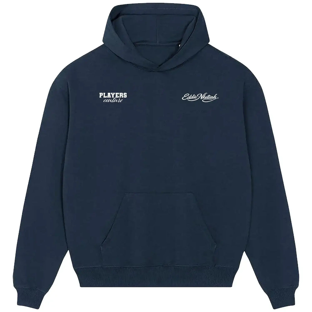 Eddie Nketiah Logo Players Couture Men's Casual Hoodie - Navy / S | Arsenal, Crystal Palace, England, Fashion Collection, Football, Hoodies, Men's, Volume 1