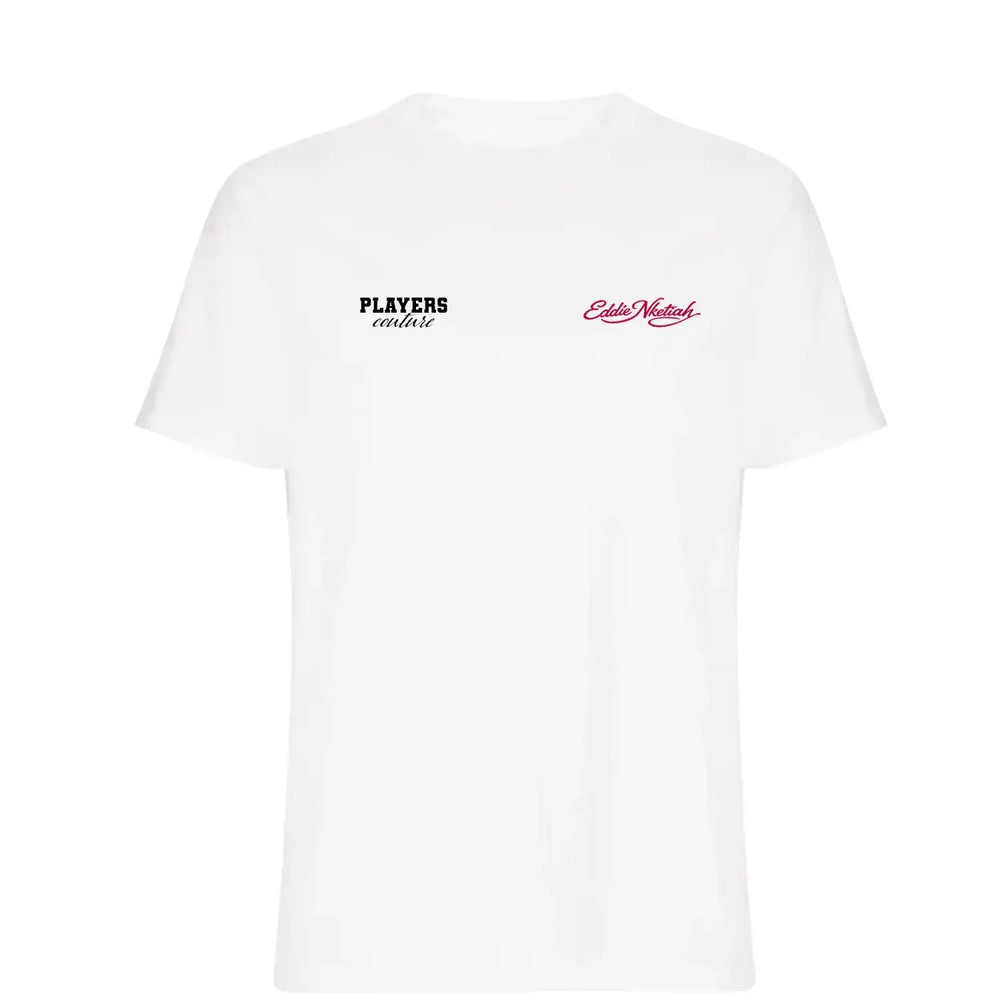 Eddie Nketiah Logo Players Couture Mens T-Shirt - White / S | Arsenal, Crystal Palace, England, Fashion Collection, Football, Leeds United, Men's, T-Shirts, Volume 1