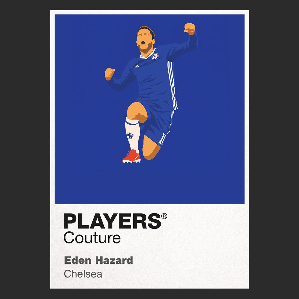 Eden Hazard Chelsea Icon Frame Kids T-Shirt — Black Artwork
